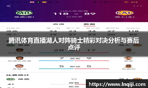 腾讯体育直播湖人对阵骑士精彩对决分析与赛后点评