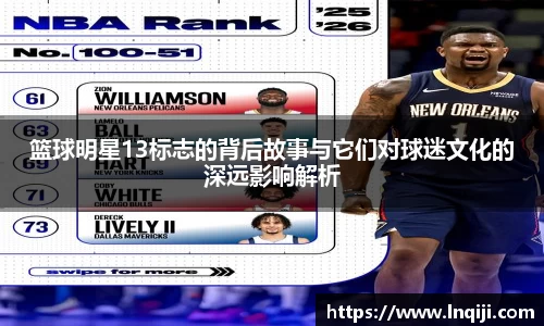 篮球明星13标志的背后故事与它们对球迷文化的深远影响解析